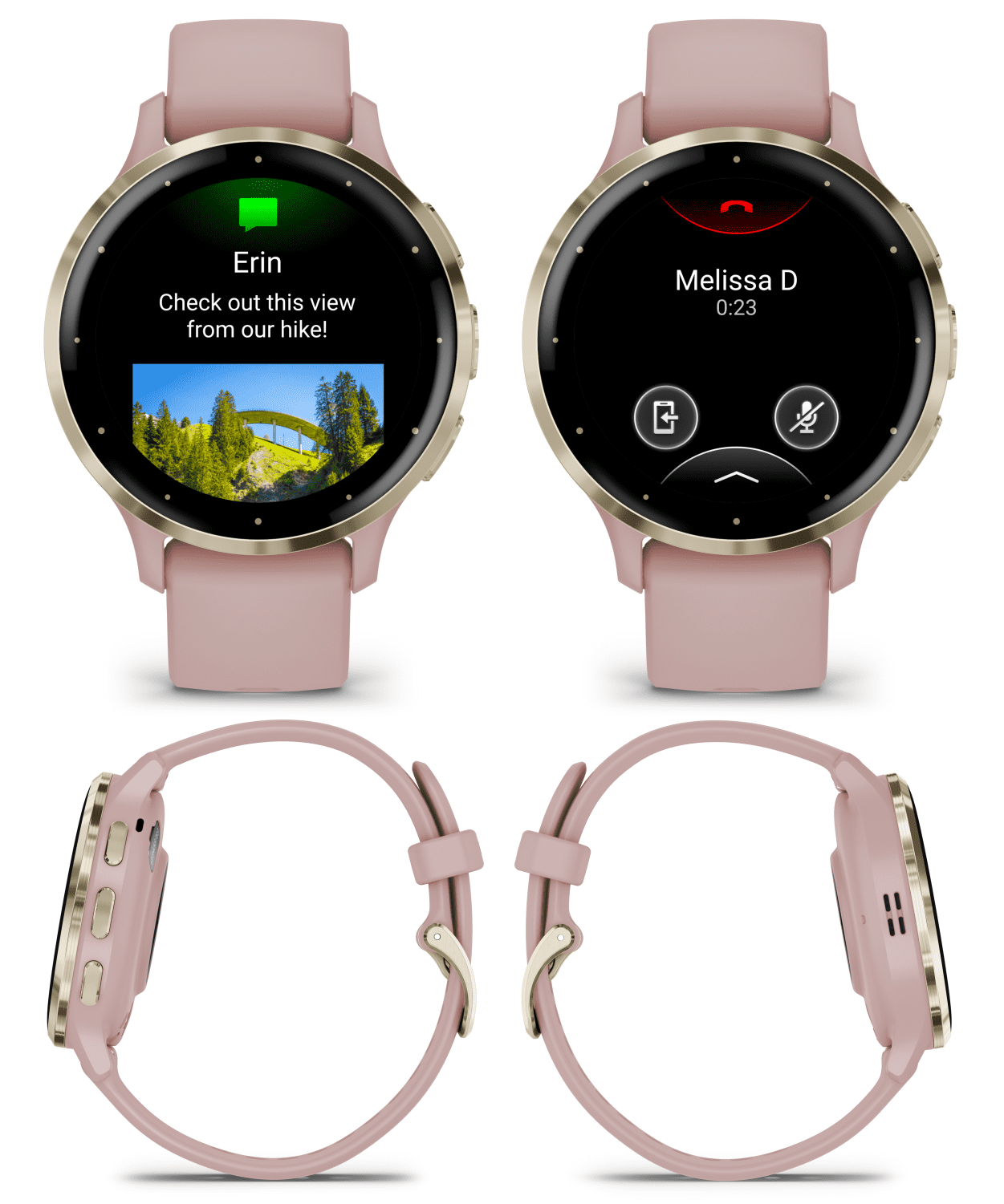 Garmin Venu 3S GPS Smartwatch, AMOLED Display 41 mm Watch, Advanced Health and Fitness Features, Up to 10 Days of Battery, Wheelchair Mode, Sleep Coach, Dust Rose with Wearable4U Power Bank Bundle