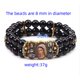 thumbnail image 1 of Pulsera con ,Pulsera elástica estirable con para hombre,Pulsera religiosa Encantos Cadena de muñeca,Pulsera de mano Cadena Imagen exquisita,Adolescentes únicos del brazalete Fernando Pulsera con cuentas, 1 of 8
