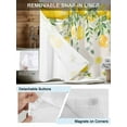 thumbnail image 3 of No Hook Cloth Fabric Shower Curtain with Snap in Liner, Summer Lemon Waterproof Shower Curtains Set with See Through Top Window, Eucalyptus Flower Leaf Retro Botanical Bath Curtains Shower 36"x72", 3 of 6