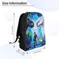 thumbnail image 3 of Mochila negra de Cómo entrenar a tu dragón para mujer y hombre, mochila para portátil, para trabajo, negocios, viajes, mochila informal para el colegio, regalo para estudiantes universitarios., 3 of 5