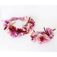 thumbnail image 2 of Corona Floral Diadema Guirnalda De Flores Diadema Corona Para El Cabello Guirnalda Para El Cabello Halo De Flores Tocado Floral Boho Con Pulsera Boda Fiesta Festival Púrpura, 2 of 5
