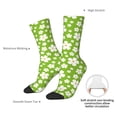 thumbnail image 4 of Disketp Green White Flowers Unisex Crew Socks Lightweight Breathable Ventilation Ankle Socks, Mid-calf socks for Daily, 4 of 6