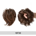 thumbnail image 5 of 1 pieza de moño sintético desordenado con trenzas, moño con banda elástica, extensiones de cabello postizo liso para mujer, 5 of 5
