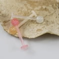 thumbnail image 4 of Tongue Ring with Flat bottom Flexi Barbell Glow in the Dark 14G, 4 of 4