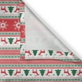 thumbnail image 5 of Ambesonne Christmas Grommet Curtain, Reindeer Snowflake, 50" x 108", Vermilion Green White, 5 of 6