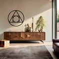 thumbnail image 3 of LaModaHome Geometric Harmony Metal Wall Art for Study, Entryway - Chic Minimalist Decor, Abstract Design, Modern Home Accent, Peaceful SymbolHome Decoration Gift -7.9"x7.9"/20x20cm, 3 of 5