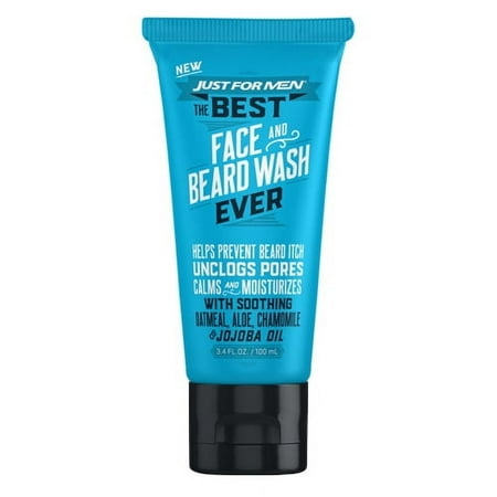 Just For Men The Best Face and Beard Wash Ever, 3.4 Oz, 6 Pack