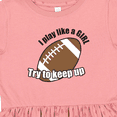 thumbnail image 4 of Inktastic Football Like a Girl Girls Toddler Dress, 4 of 5