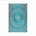 thumbnail image 3 of JML Non-Slip Microfiber & Rubber Doormat - Soft Entryway Rug for Home/Office (16"x24") - Easy Clean Door Mat for Indoor/Outdoor Use, Teal Mandala Design, 3 of 5