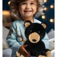 thumbnail image 5 of DolliBu Black Bear Eco-Friendly Stuffed Animal – Soft Huggable Bear, Adorable Playtime Bear Plush Toy, Cute Wildlife Cuddle Gifts, Super Soft Plush Doll Animal Toy for Kids and Adults – 9 Inches, 5 of 9
