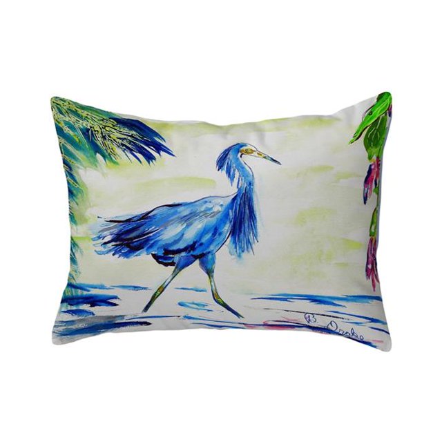 Betsy Drake NC810 Oreiller 16 x 20 Po Bleu Aigrette Sans Cordon