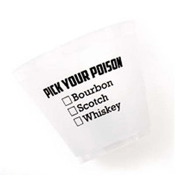 ForYourParty.com Brown Booze Bar Frosted Party Cups