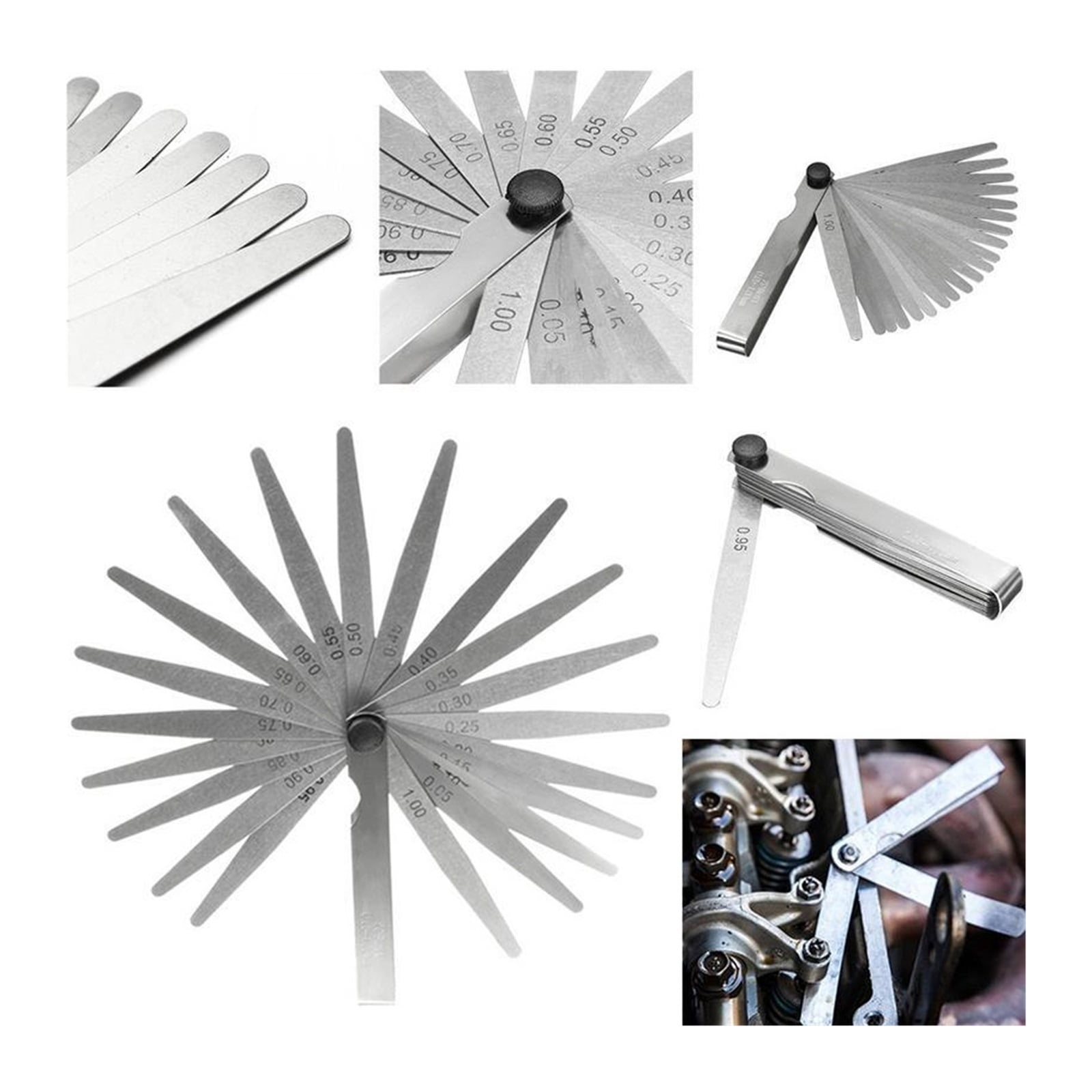 0.02To1mm Thickness 17-20Blade Metric Feeler Gauge High Precision Gages Gap Filler Feeler Gauges Woodworking Measuring Tool