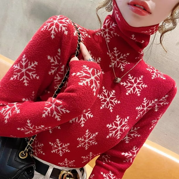 2024 Otoño Invierno copos de nieve suéteres de Navidad ropa de