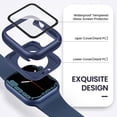 thumbnail image 3 of [2 in 1] for Waterproof Apple Watch Screen Protector Case Series 8 & 7 41mm,360 Protective PC Face Cover Built-in Tempered Glass, Front & Back Bumper for iWatch Series 8 & 7 Accessories, 3 of 5