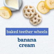 (2 pack) Gerber Snacks for Baby Teether Wheels, Banana Cream, 1.48 oz Canister