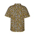 thumbnail image 3 of Balery Leopard Print Men's Hawaiian Shirts Short Sleeve Beach Shirt Relaxed Fit Vacation Button Down Shirts-3X-Large, 3 of 9