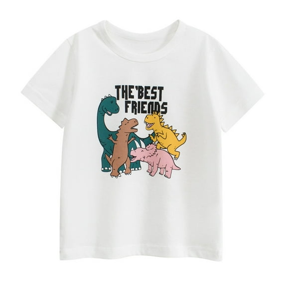 Dsscvnef Toddler Shirts for Boys Girls Casual T Shirts for Boys Boys Short Sleeve Shirt Casual Tees for 12-18 Months Pajamas Boys Kids Clothes Boys