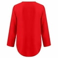 thumbnail image 3 of CHUANK Chemisiers et Chemises pour Femmes à Fermeture Éclair, Hauts Unis à Manches Longues, Col en V, Tuniques Décontractées Amples, Ourlet Arrondi, Chandails à Enfiler, T-Shirts, Chemisiers pour Dames pour l'Automne, 3 of 5