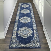 Nourison Grafix Persian Navy Blue 2'3" x 10' Area Rug, (2x10)