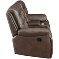 thumbnail image 4 of Flamenco Tufted Upholstered Motion Loveseat with Console Brown, 4 of 8