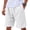 59#White, variant on Linen Boho Shorts for Men Drawstring Summer Linen Shorts Cozy Elastic Waist Shorts Black XL
