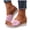Pink, variant on Slip On Wedge Sandals for Women Open Toe Backless Platform Mules Comfortable Espadrilles Beach Slides Pink Size 7