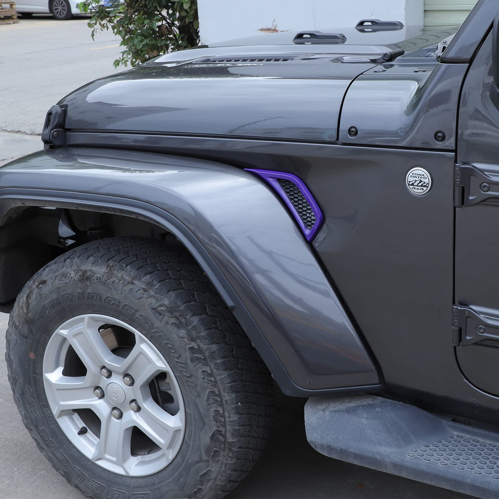RT-TCZ for Jeep Wrangler Accessories, Exterior Wheel Eyebrow, Side Air  Conditioning Hood Vent Outlet Cover Trim, ABS for Jeep Wrangler 2018-2022  JL JLU  JT Gladiator 2PCS Purple
