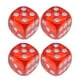 thumbnail image 1 of 4 dados de 18 mm, 6 caras, color rojo, translúcidos, sólidos, para juegos didácticos., 1 of 5