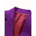 thumbnail image 2 of Wehilion Boys Jacket Slim Fit Kids Wedding Outfit Boys Blazer Up Size 5T, Purple, 2 of 4