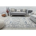 thumbnail image 3 of Mason Brooks Lexa NS95A Silvery Blue Tribal Vintage Ivory Area Rug, 2'6" x 4', 3 of 4