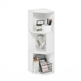 thumbnail image 4 of Furinno Econ 3-Tier Freestanding Corner Shelf Bookcase, Bookshelf, White, 4 of 6
