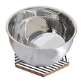 thumbnail image 4 of Stainless Steel Rice Washing Bowl Kitchen Tools High Capacity Colander Basket Drain Rinse Fruit And Vegetable Strainer, 4 of 8