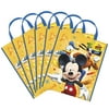 Large Plastic Mickey Mouse Goodie Bags, 6ct