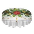thumbnail image 3 of Flower Butterfly Wheat Ear Tablecloths for Dining Table Waterproof Round Table Cover for Kitchen Living Room, 3 of 6