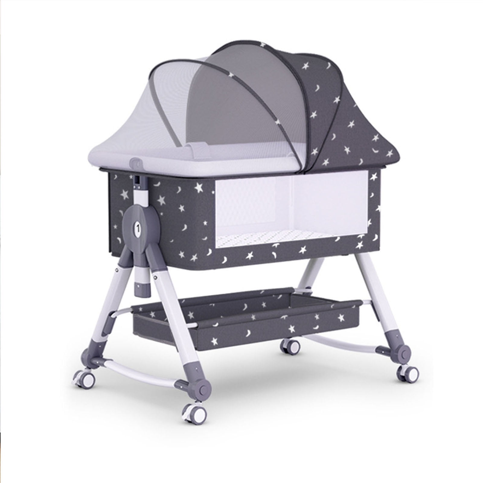 SLLINGLUO Baby Bassinet with Wheels & Changing Table, 5
