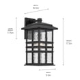 thumbnail image 4 of Kichler Lighting - Beacon Square - 1 Light Outdoor Wall Sconce in, 4 of 7