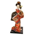 thumbnail image 4 of Muñeca Geisha japonesa, muñecas tipo kimono, estatua asiática, decoración étnica del hogar, figura coleccionable artesanal de 9 "para estantería y Estilo D, 4 of 8