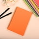 thumbnail image 1 of Zhuge Paquete de 6 cuadernos en espiral, B5, con rayas, con cubierta de plástico impermeable, 60 hojas/120 páginas, para estudiar y tomar notas, color naranja, 1 of 3
