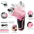 thumbnail image 4 of WORKPRO Pink 18-Piece Cordless Electric Screwdriver Tool Set with Rotatable Handle, LED Light, Chrome Vanadium Steel, Portable Toolbox, 4 of 19