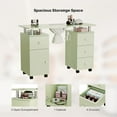 thumbnail image 4 of Ktaxon Nail Desk Manicure Table Storage Station with 4 Drawers, Lockable Wheels, Green, 4 of 7