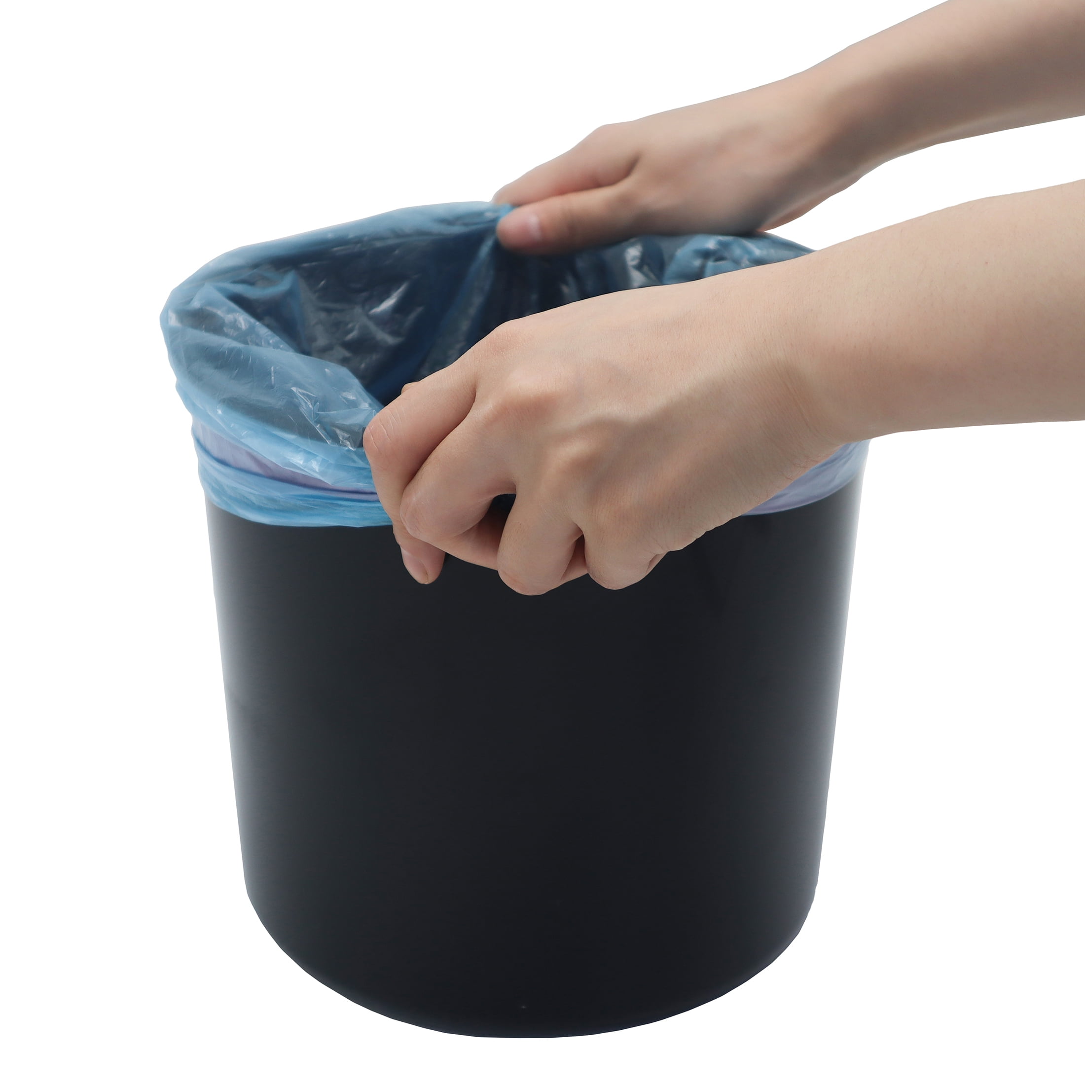 Mainstays Black Plastic Step Wastebasket, 4 L