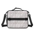 thumbnail image 2 of Baseballs Only White Pattern Insulated Lunch Bag with Shoulder Strap and Bottle Holder,Bento School Lunch Bag Box,11x9.5x3.5 Inches, 2 of 5