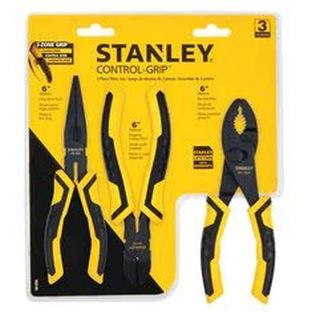 Pinzas Stanley Hand Tools 84-056, juego de 3 piezas, de alta resistencia