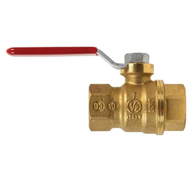 1/2" Forged Brass Female Pipe Thread Lead Free Full Port Ball Valve 60, Each