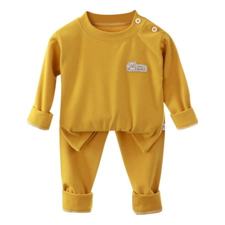 

ASEIDFNSA Set Cute Sweat Pants for Teen Girls Girls Boys Toddler Soft Pajamas Toddler Soild Long Sleeve Kid Sleepwear Sets