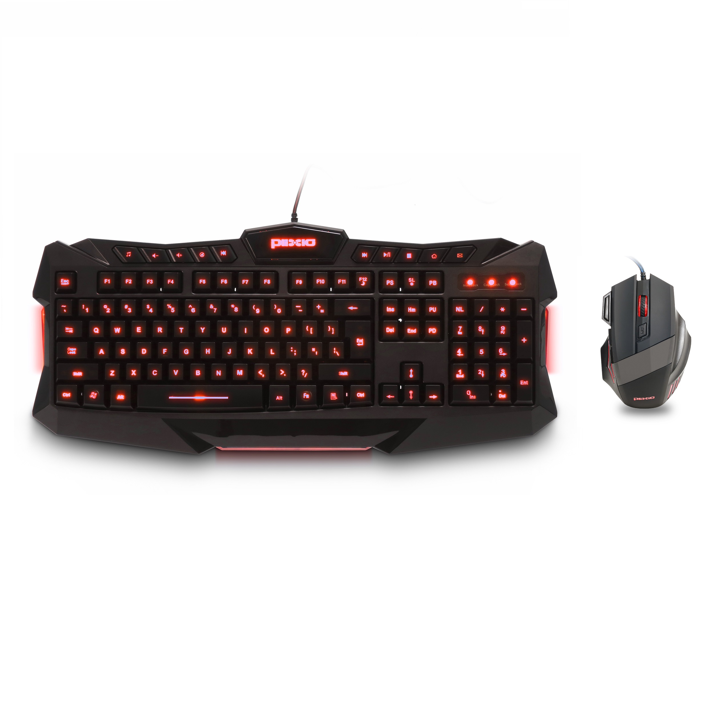 Illuminated 3 Color LED Backlit USB Wired Programmable Gaming Keyboard