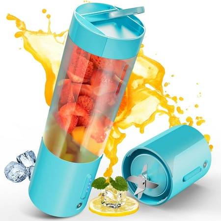 

XGZHP Ideal for On-the-Go Use: Ultra Portable Mini Blender with 6 Powerful Blades for Shakes and Smoothies Travel-Sized and USB Rechargeable Perfect for Office Gym and Picnics