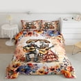 thumbnail image 2 of Homewish Couple Romantic Skeleton Bedding Comforter Set, Rustic Groovy Floral Twin Comforter Sets, Valentines Day Reversible Bedding Set, Breathable Home Decor, 2-Piece, 2 of 8