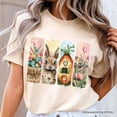 thumbnail image 2 of Easter Bunny Floral Brushstroke T-Shirt, Spring Pastel Coquette Tee, 2 of 6